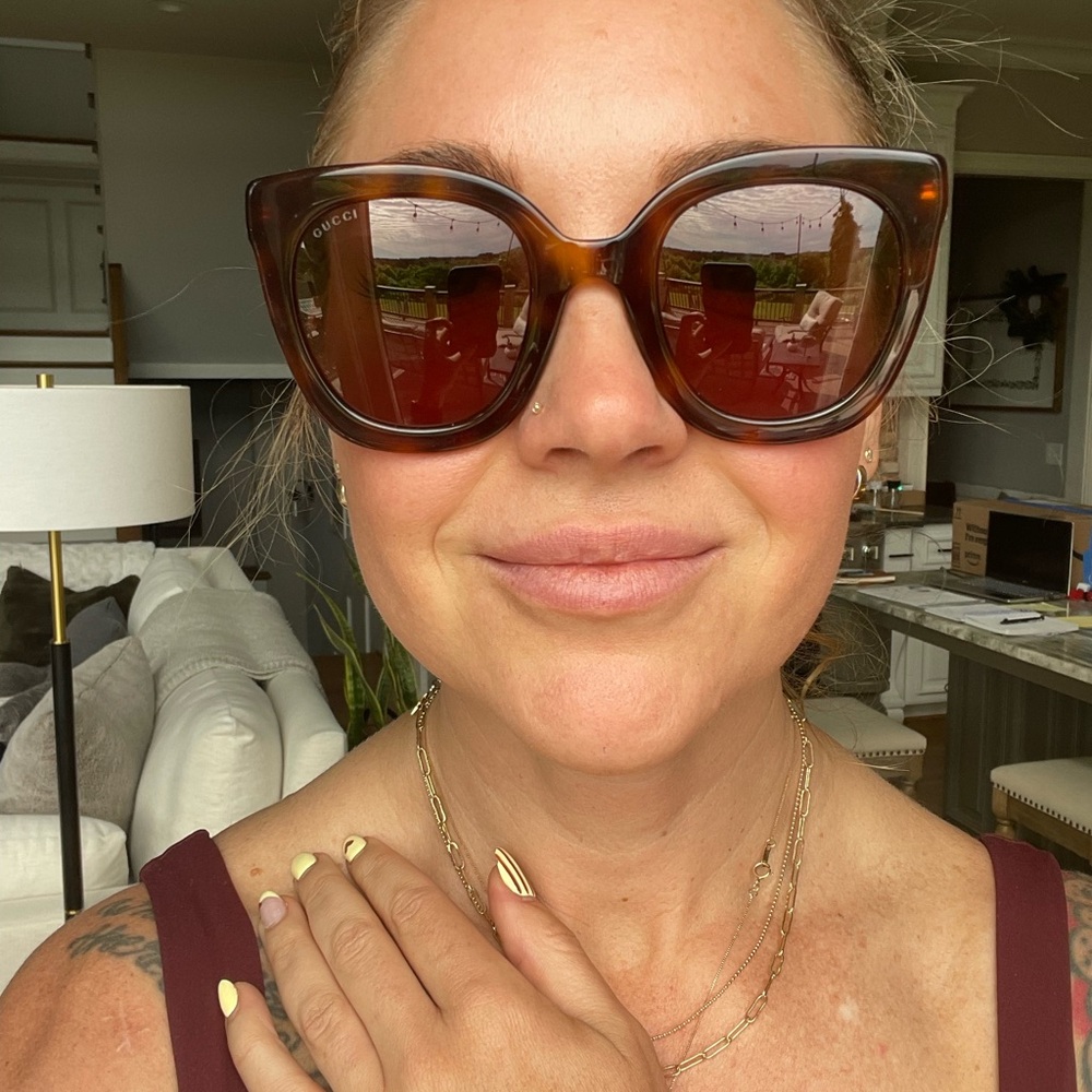 Gucci 51mm Cat Eye Brown Sunglasses with Tortoiseshell Frame - Picture 6 of 9
